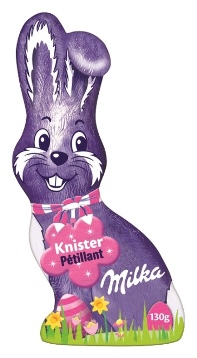 Un lapin Milka en bon choclat au lait petillant, 2,99 €
