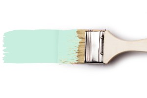 Paintbrush with red paint