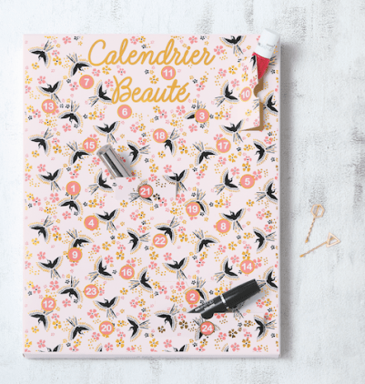 CALENDRIER DE L'AVENT MONOPRIX MAKE UP DU MAQUILLAGE ET DES ACCESSOIRES CHEVEUX POUR SE FAIRE JOLIE; PRIX: 39,99 €